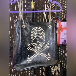Skull and Crossbones Tote with Bonus Bag (and strap)